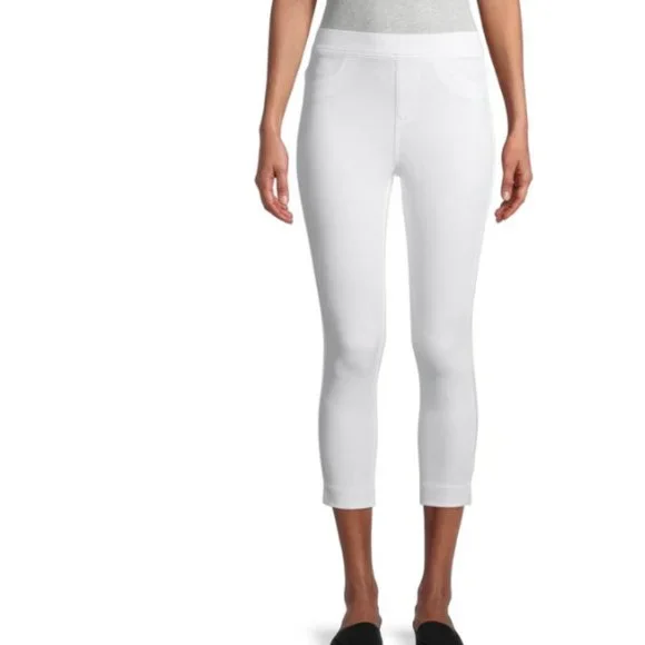 Time and Tru, Pants & Jumpsuits, Jeggings Capri Womens New Size 3x22  White 52 Cotton 39 Polyester 9 Spandex